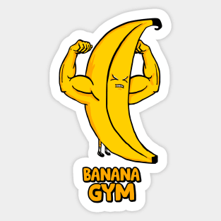 Banana gym and humor Sticker